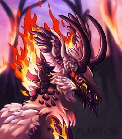 Character belongs to me, flame06 on bluesky / renderd headshot