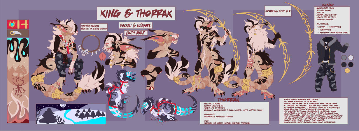 Character belongs to me, flame06 on bluesky / coloured &amp; lined reference sheet